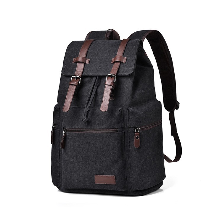 canvas accessory bag-black side