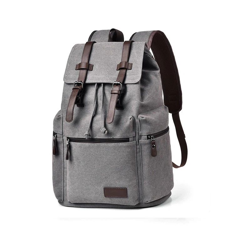 canvas accessory bag-gray front